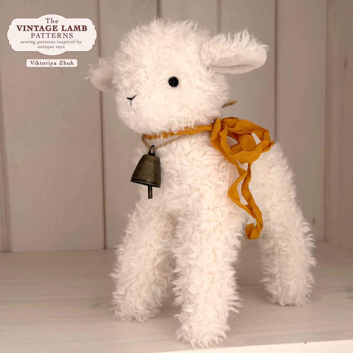 * vintage animal ❀ 垂れたお耳が可愛い 羊ちゃん Lamb Plushie Sewing Pattern | Digital PDF – 10x2 Studio